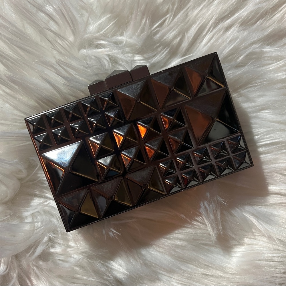Studded box clutch accessory handbag